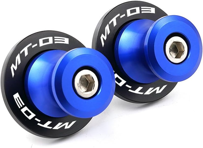 MOWOK Fit For YAMAHA MT-03 MT03 2015 2016 2017 2018 2019 2020 2021 2022 2023 2024 2025 Motorcycle 6MM Swingarm Spools Slider M6 Stand Screws (Blue) - Image 5